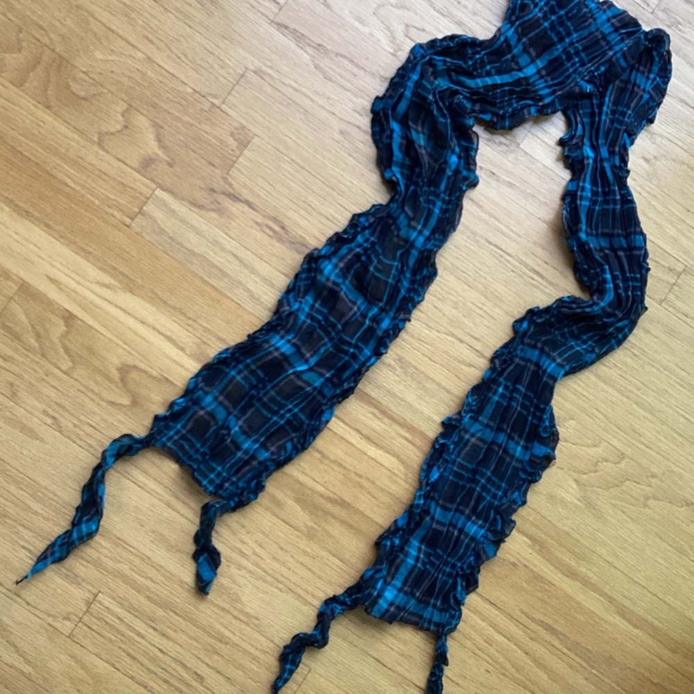 Blue Plaid Scarf